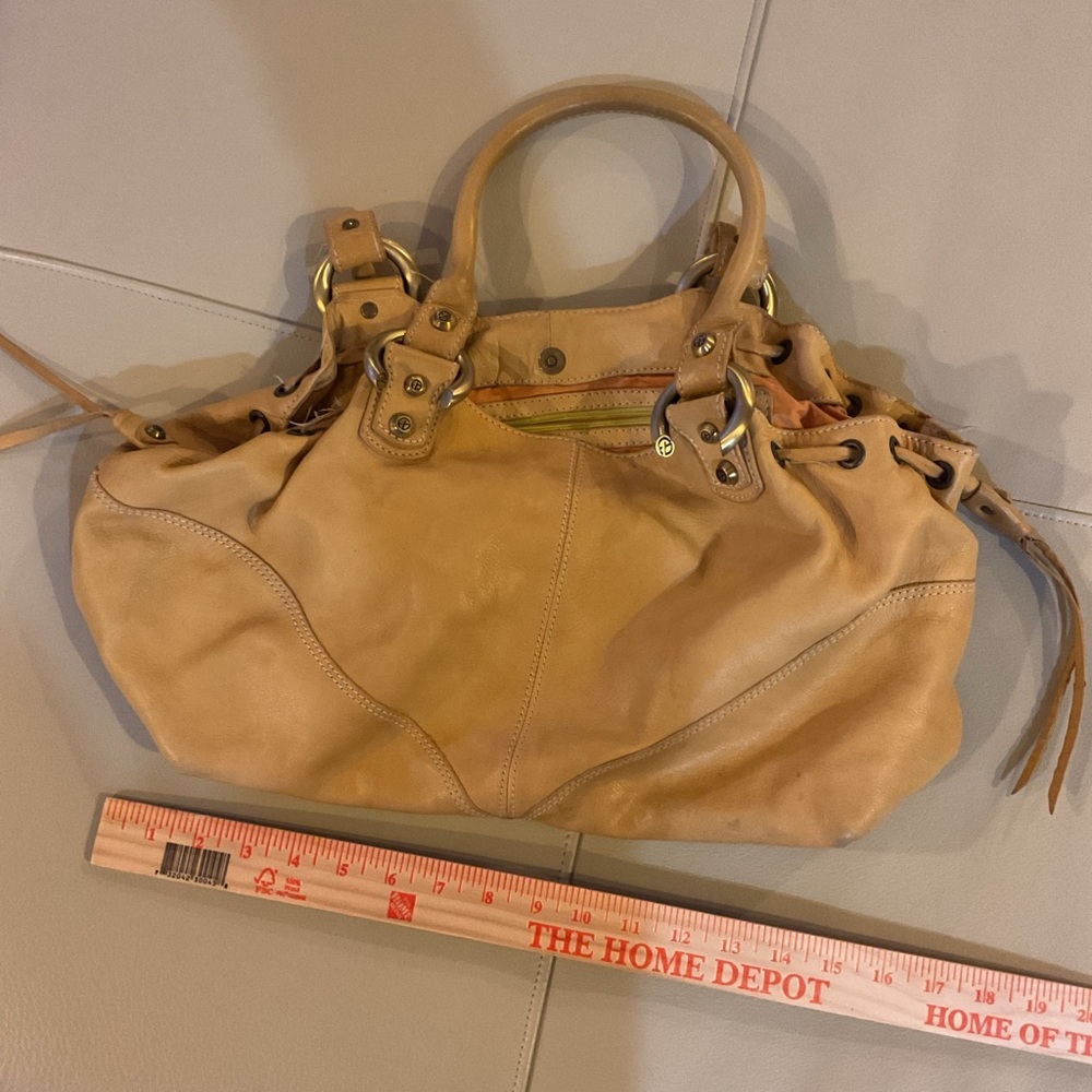 Beige Leather Handbag
